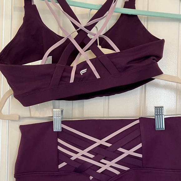 Fabletics Other - Fabletics Purple Boost Powerhold Strappy Sports Bra and Leggings Set